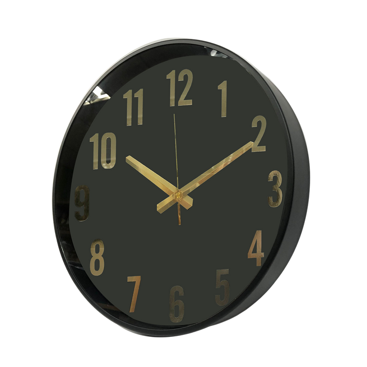 Black Metal Silent Wall Clock