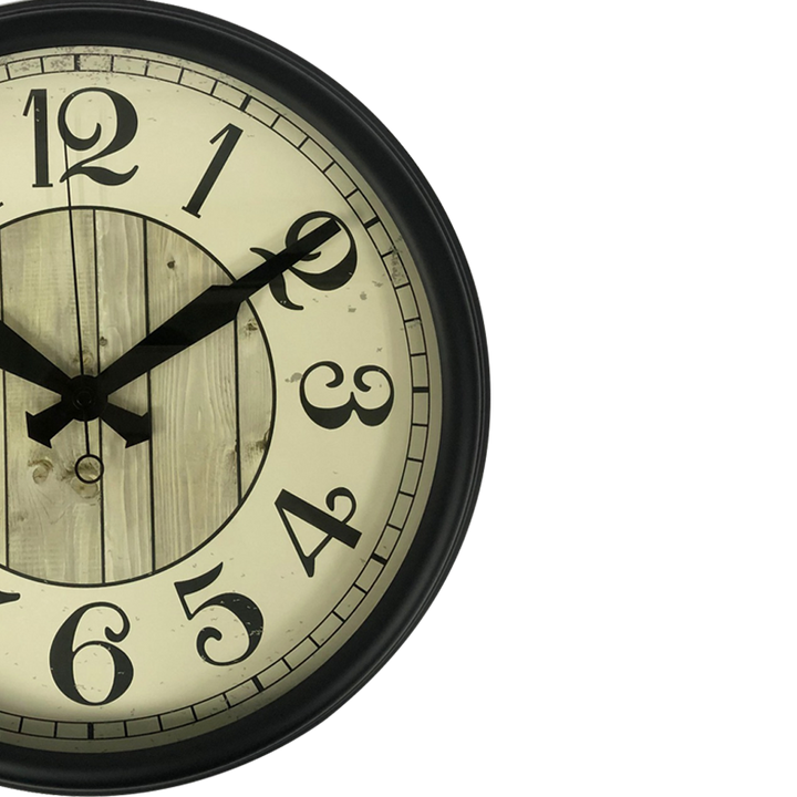 Black Metal Silent Wall Clock