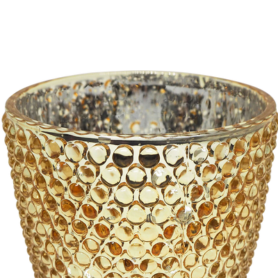 EMBOSSED Glass Candle Holder