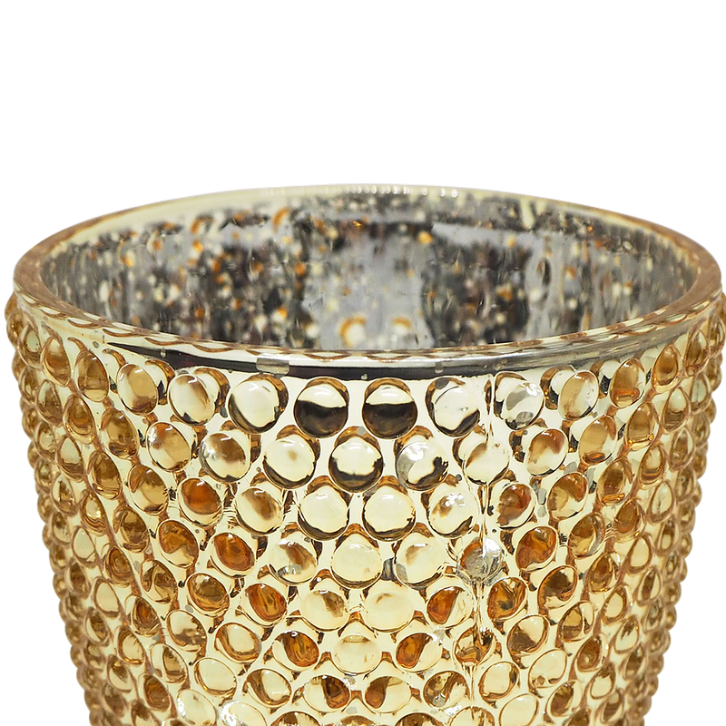 EMBOSSED Glass Candle Holder