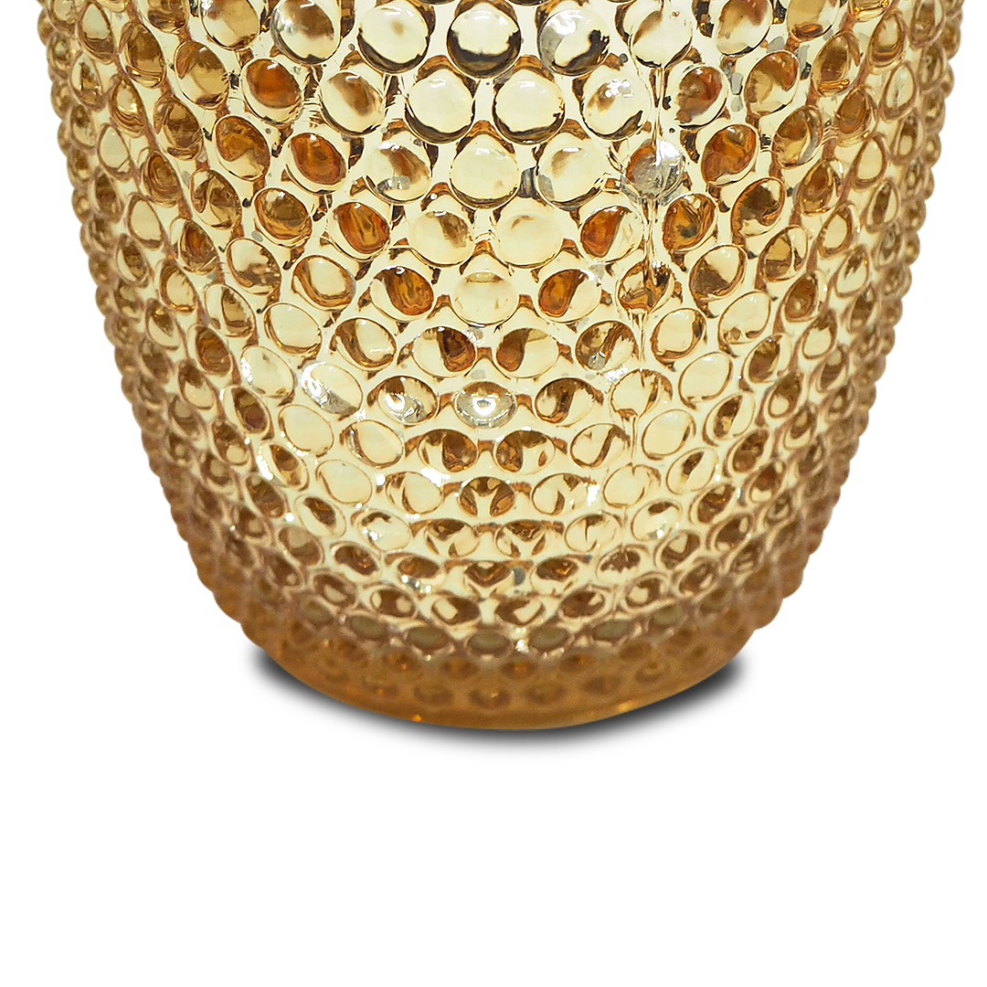 EMBOSSED Glass Candle Holder