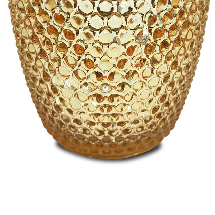 EMBOSSED Glass Candle Holder