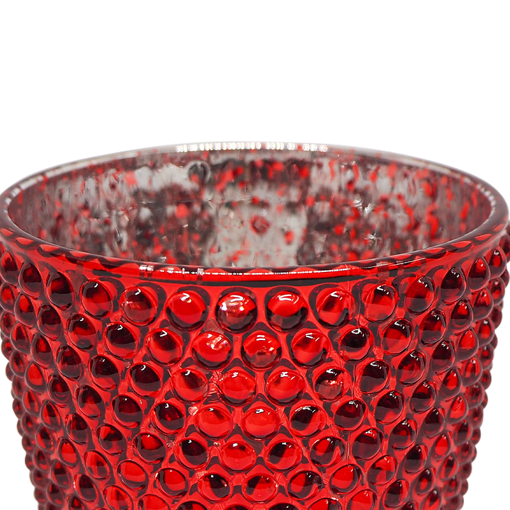 EMBOSSED Glass Candle Holder