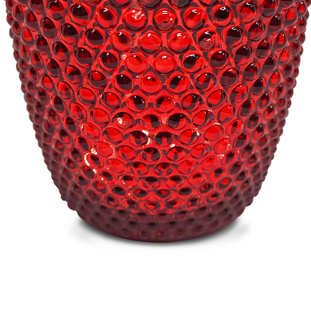 EMBOSSED Glass Candle Holder