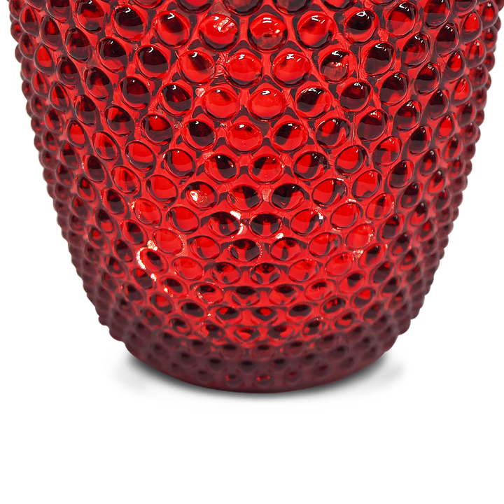 EMBOSSED Glass Candle Holder