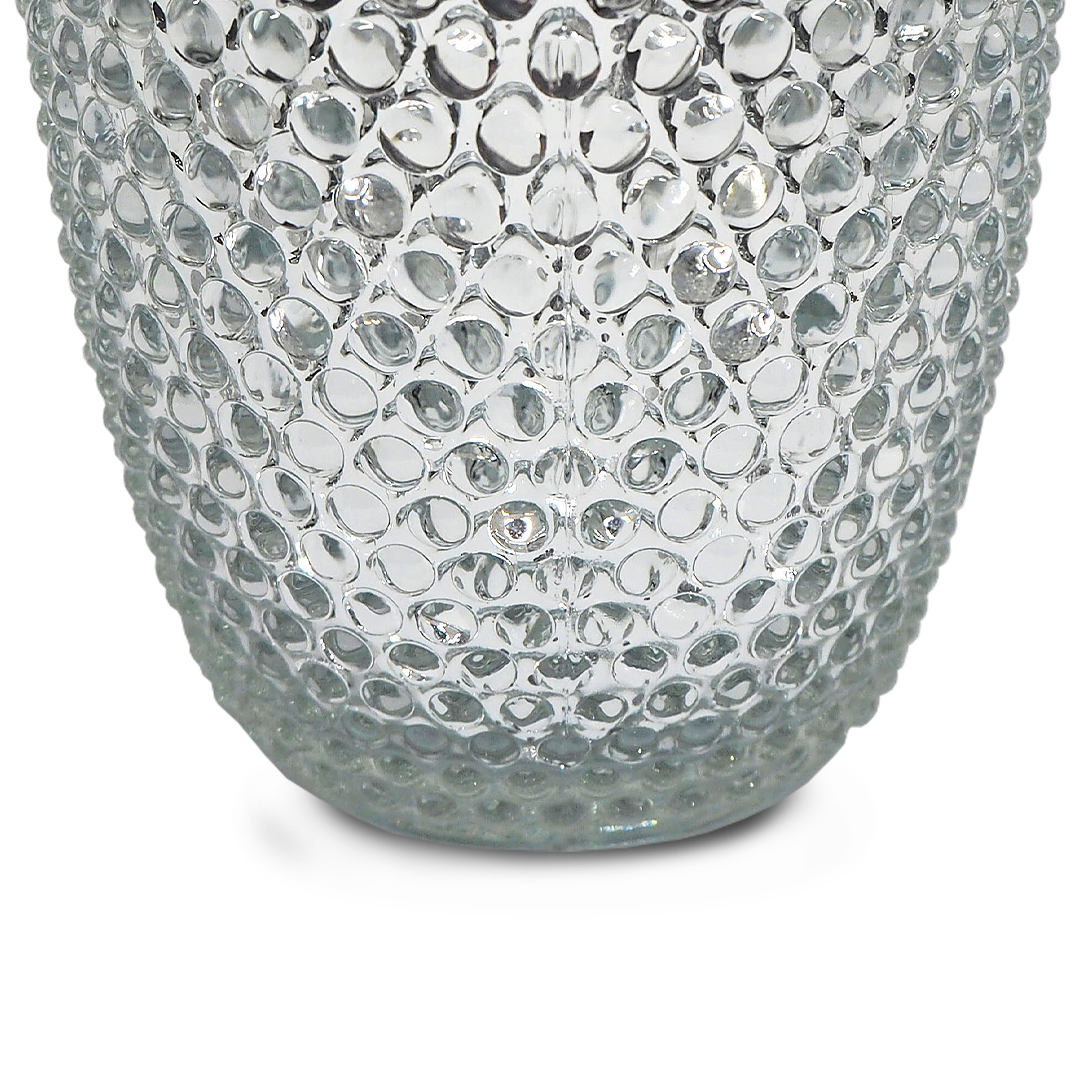 EMBOSSED Glass Candle Holder