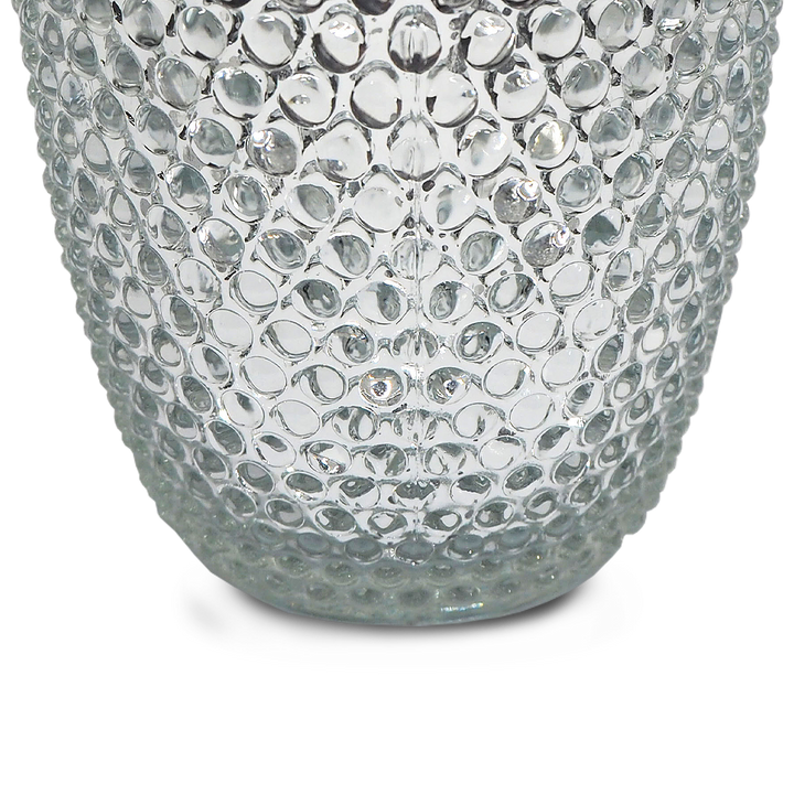 EMBOSSED Glass Candle Holder
