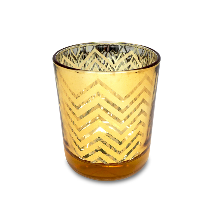 WAVE Gold Glass Candle / Accessories Holder