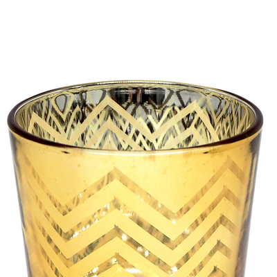 WAVE Gold Glass Candle / Accessories Holder