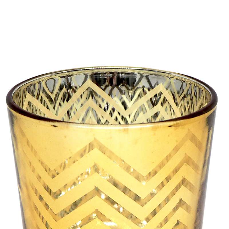 WAVE Gold Glass Candle / Accessories Holder