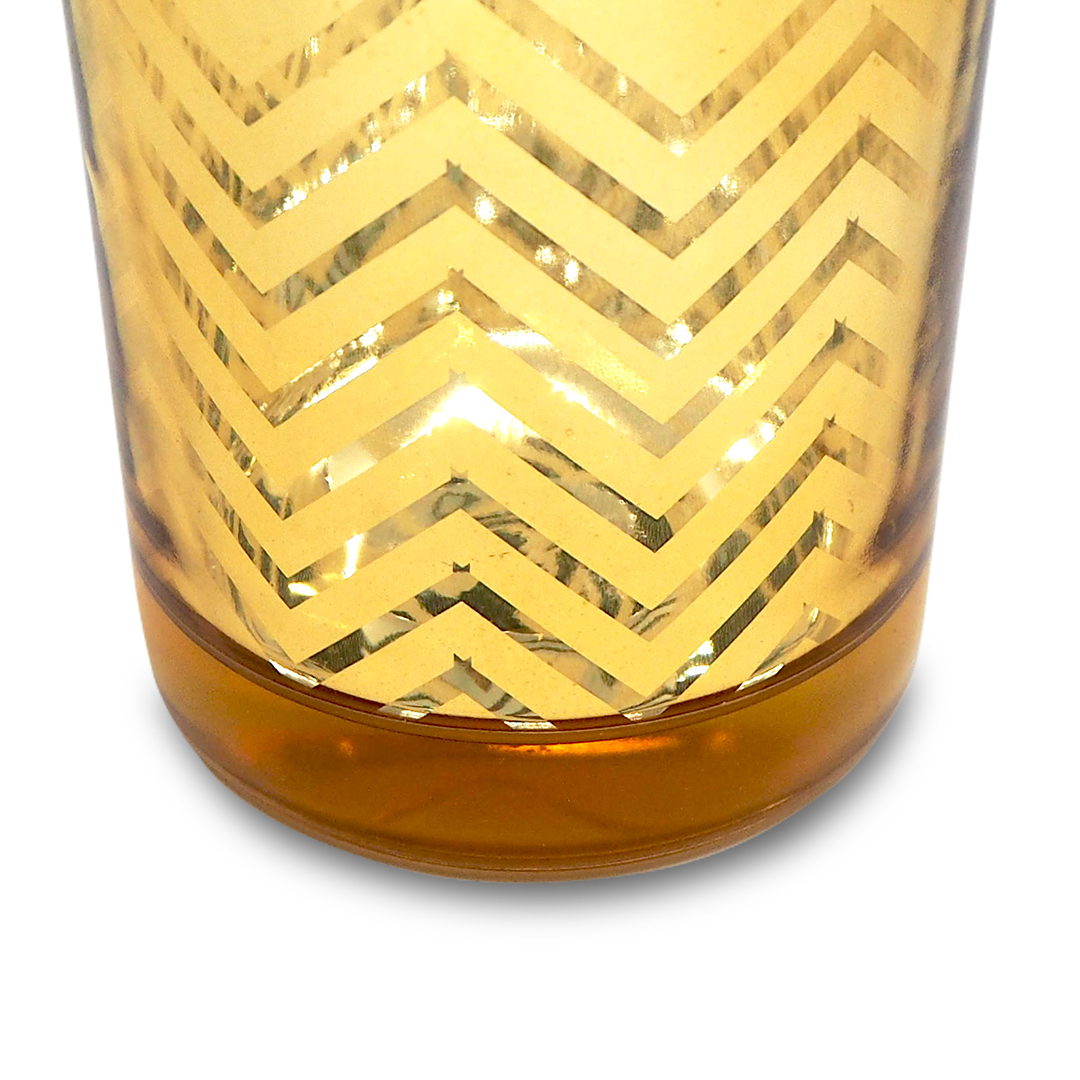 WAVE Gold Glass Candle / Accessories Holder