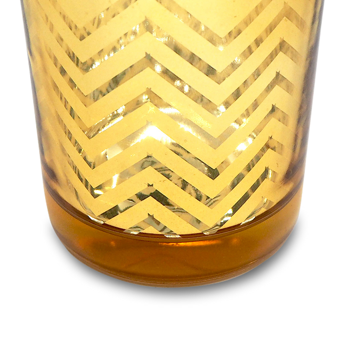WAVE Gold Glass Candle / Accessories Holder