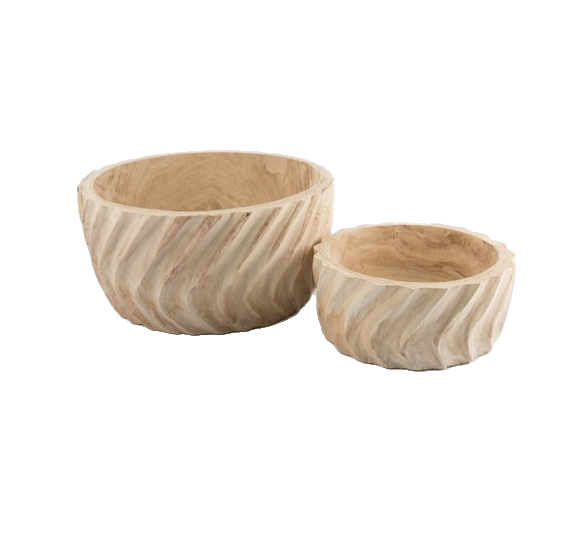 ETCH Wood Decor Bowl (Set of 2)