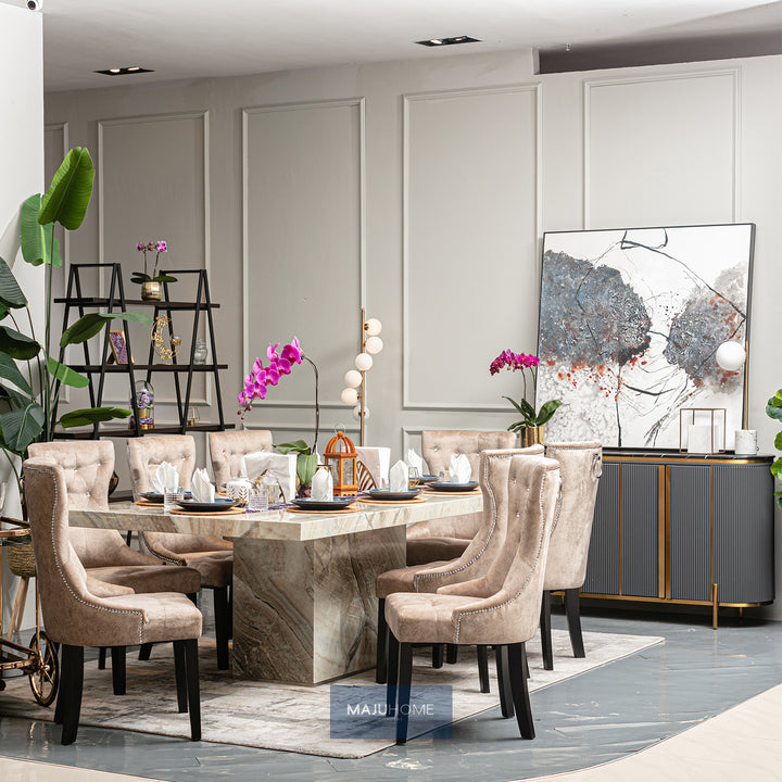 MAXIMA Marble Dining Set (1+8)