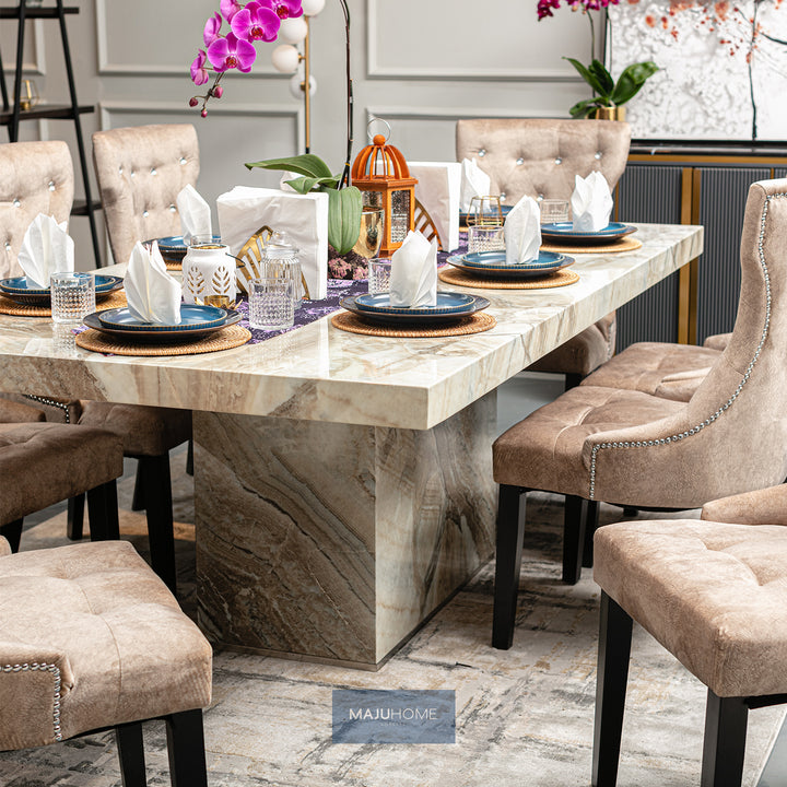 MAXIMA Marble Dining Set (1+8)