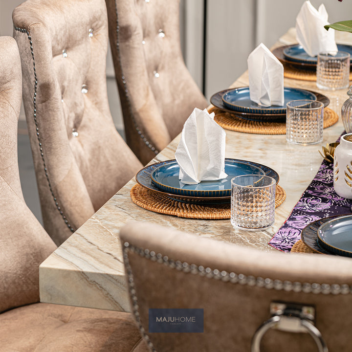 MAXIMA Marble Dining Set (1+8)