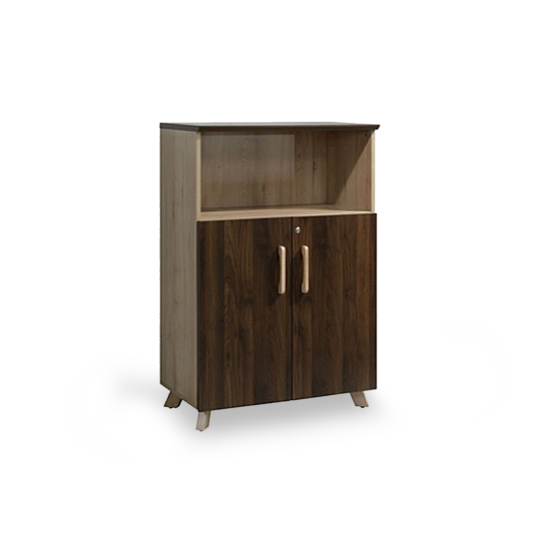 LEXUS Side Cabinet with 1 Open Shelf & Wooden Door