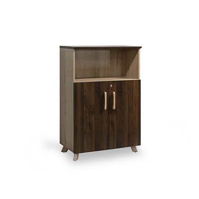 LEXUS Side Cabinet with 1 Open Shelf & Wooden Door
