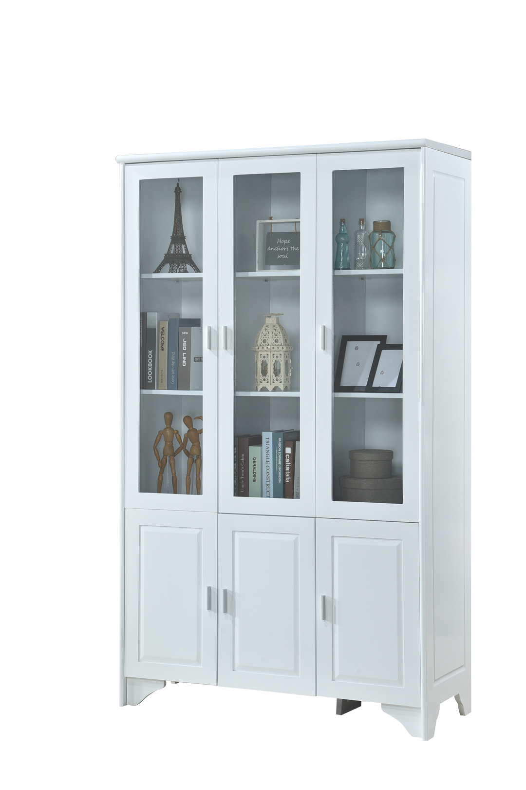 IRIS Bookshelf 3 Panel Glass Door