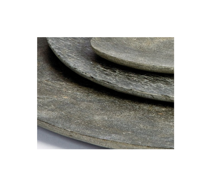 SLATE Triangular Stone Decor Plate (Set of 3)