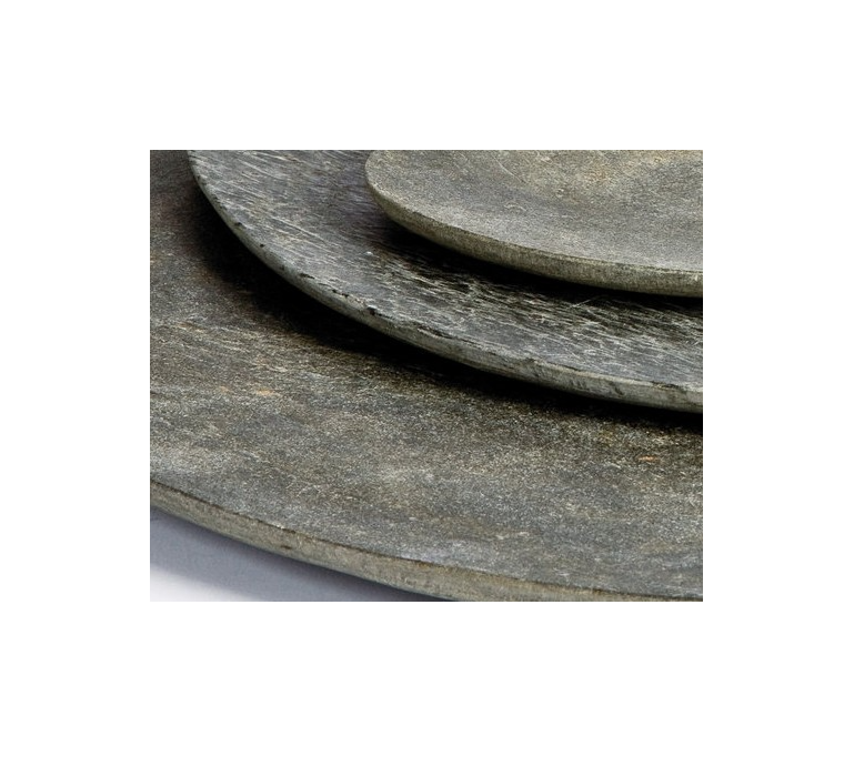 SLATE Triangular Stone Decor Plate (Set of 3)