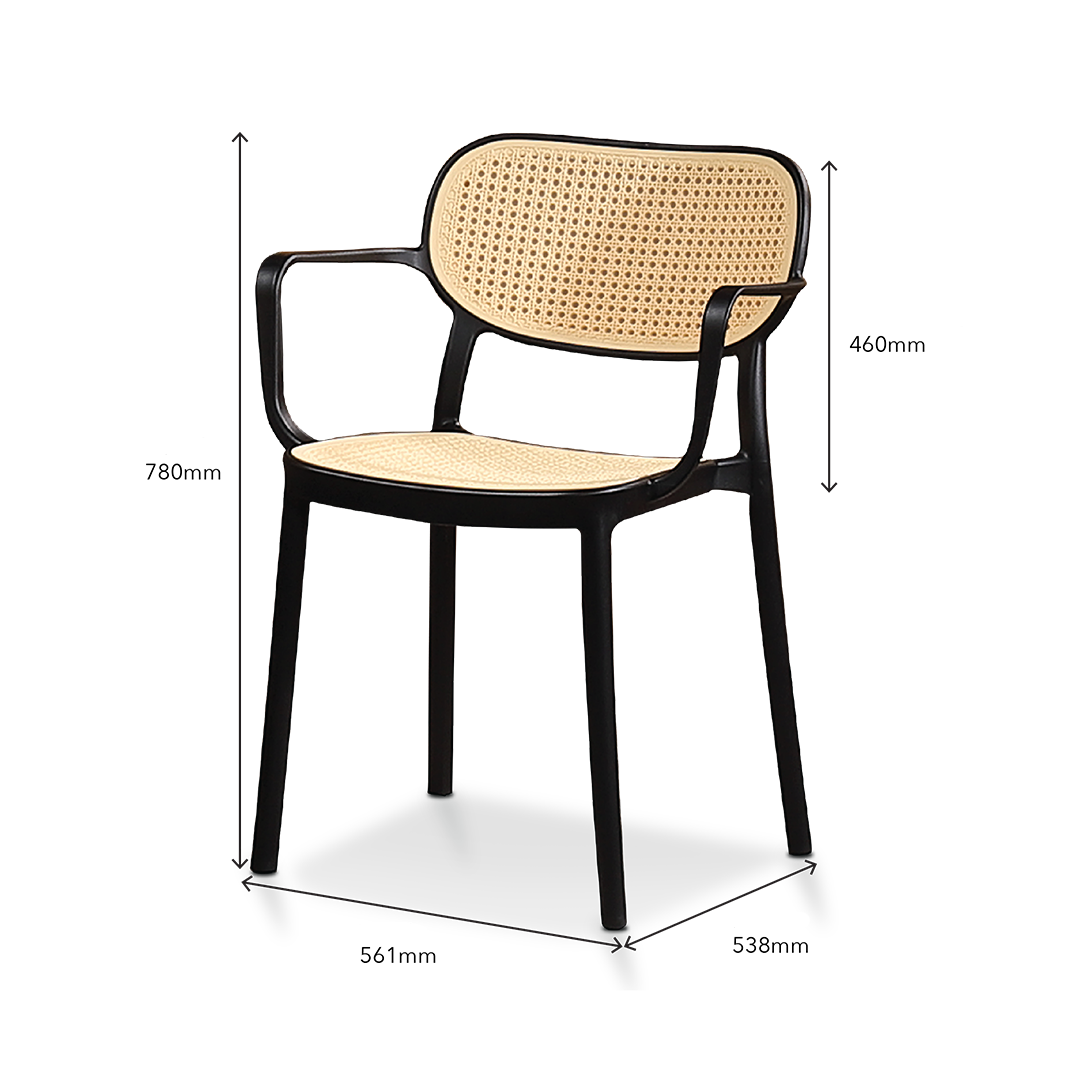 OLLIE Rest Chair with Arm Black