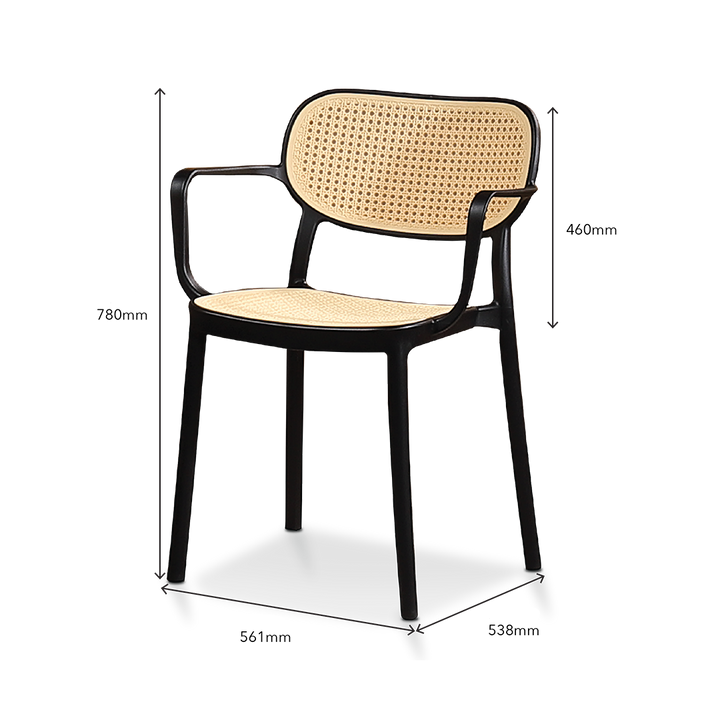 OLLIE Rest Chair with Arm Black