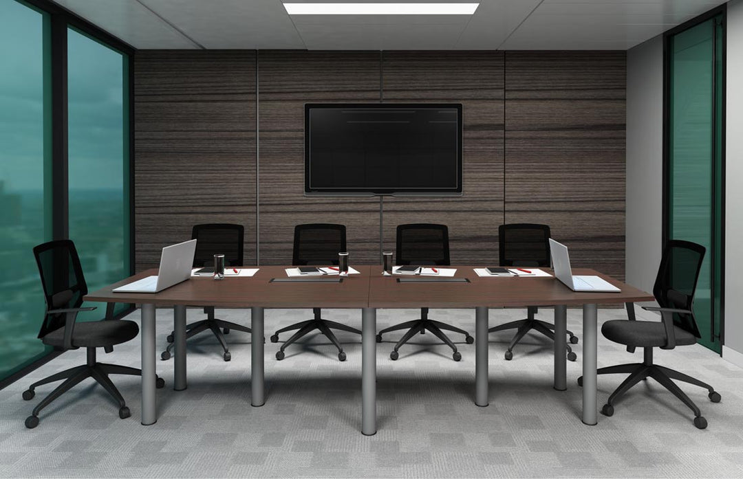 QUUPA 10' Boat-Shape Conference Table with Flipper Cover