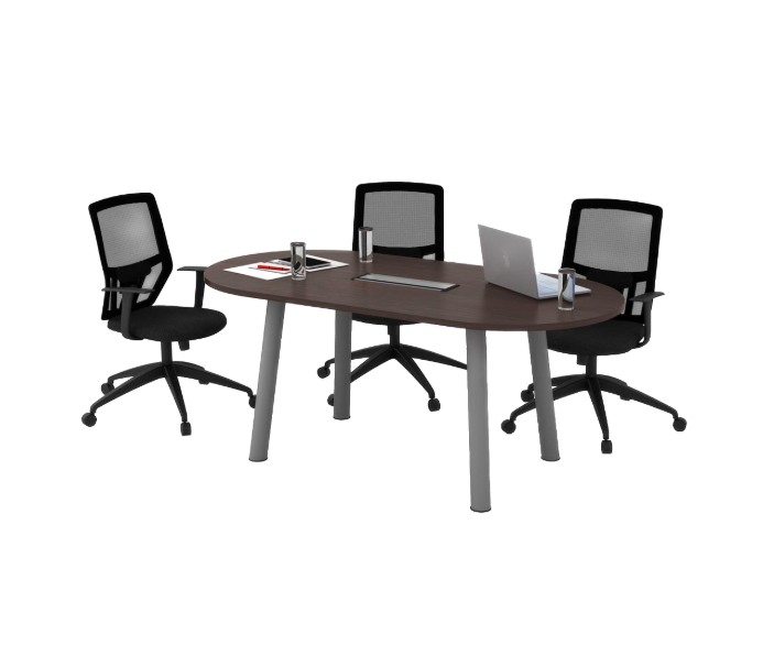 QUUPA 8' Oval Conference Table with Flipper Cover