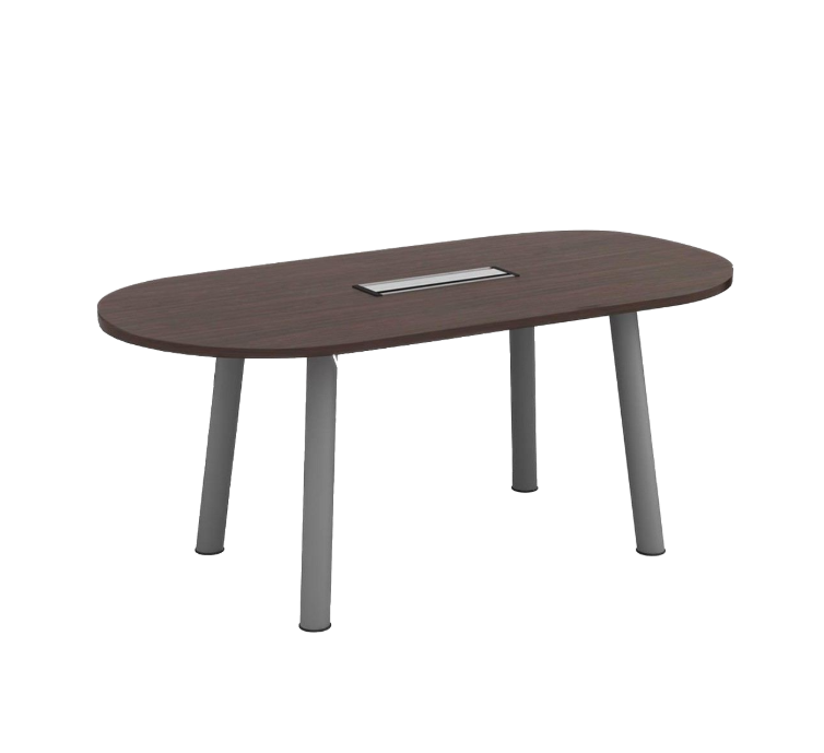 QUUPA 8' Oval Conference Table with Flipper Cover