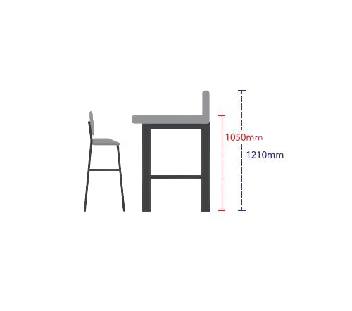 LUNGO High "L" Bar Table