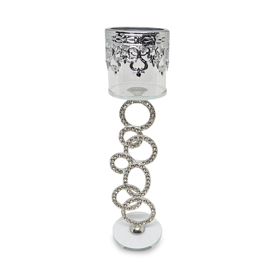 RING Crystal Glass Candle Holder