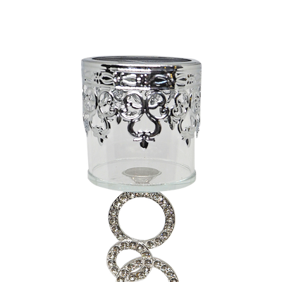 RING Crystal Glass Candle Holder