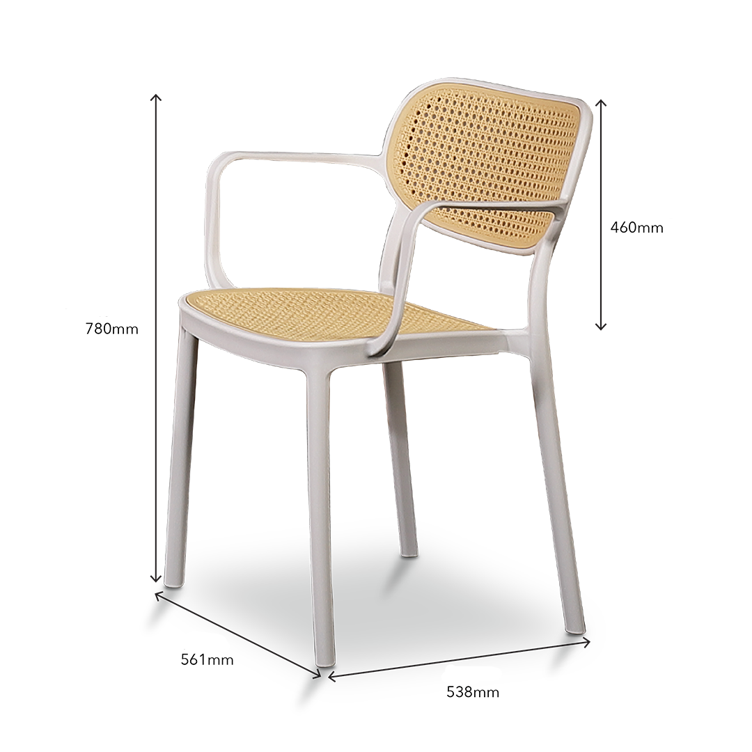 OLLIE Rest Chair with Arm White