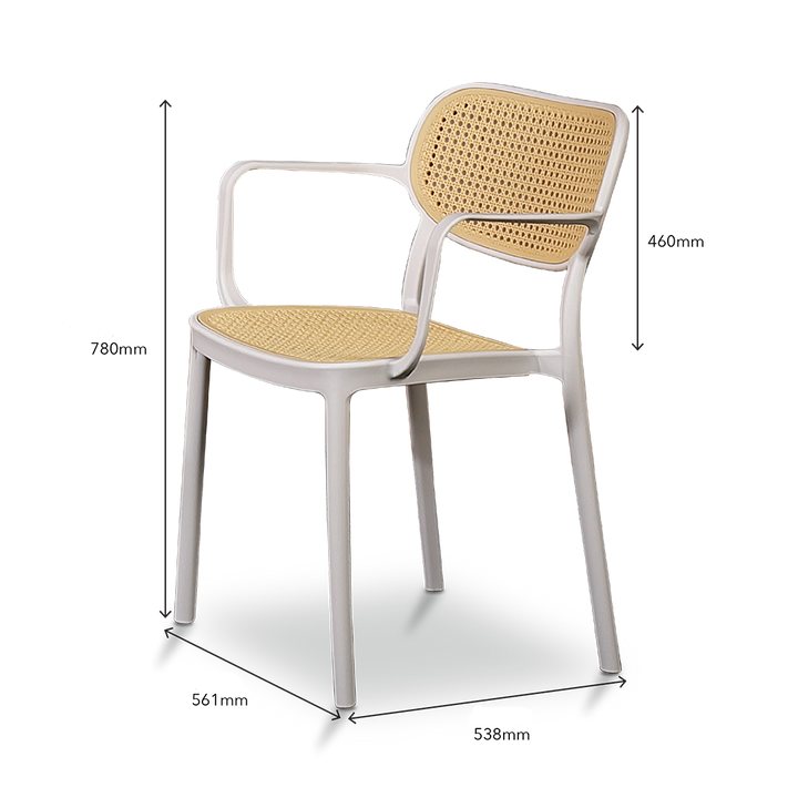 OLLIE Rest Chair with Arm White