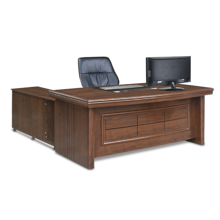 WINDSOR Director Table with Side Cabinet and Pedestal