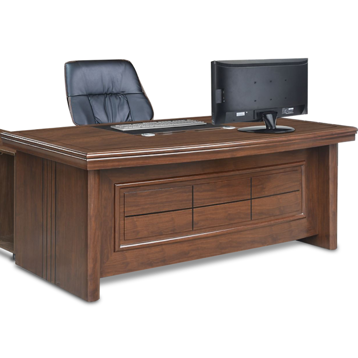 WINDSOR Director Table with Side Cabinet and Pedestal