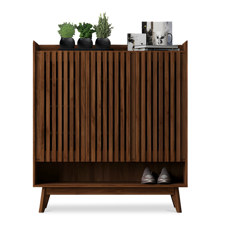 XAVIER Shoes Cabinet Dark Walnut