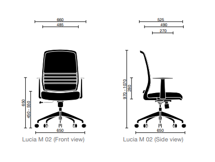 LUCIA Medium Back Chair