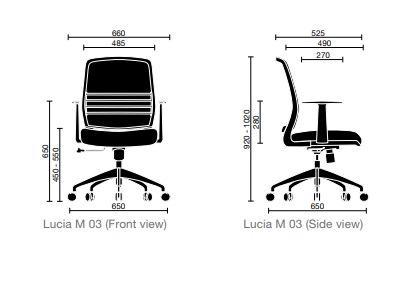 LUCIA Low Back Chair
