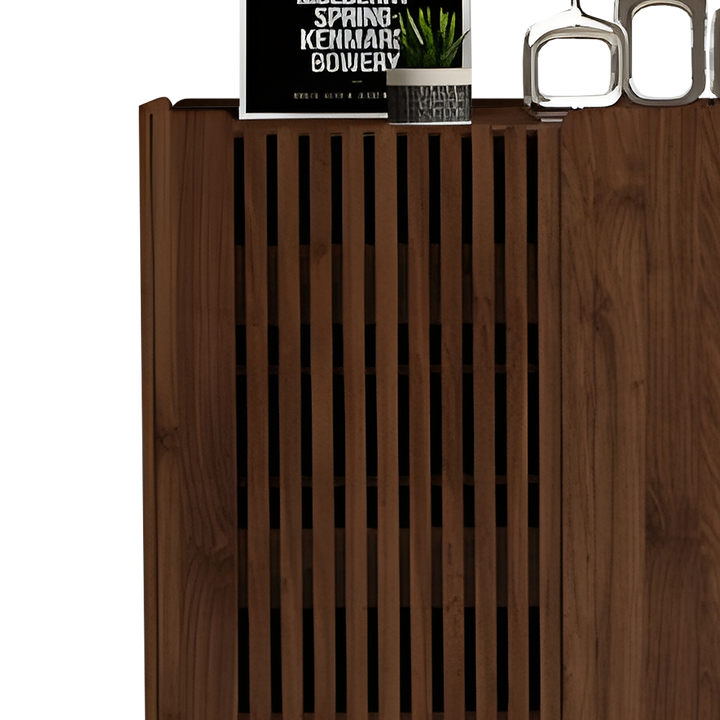 ZEBULON Shoes Cabinet Dark Walnut