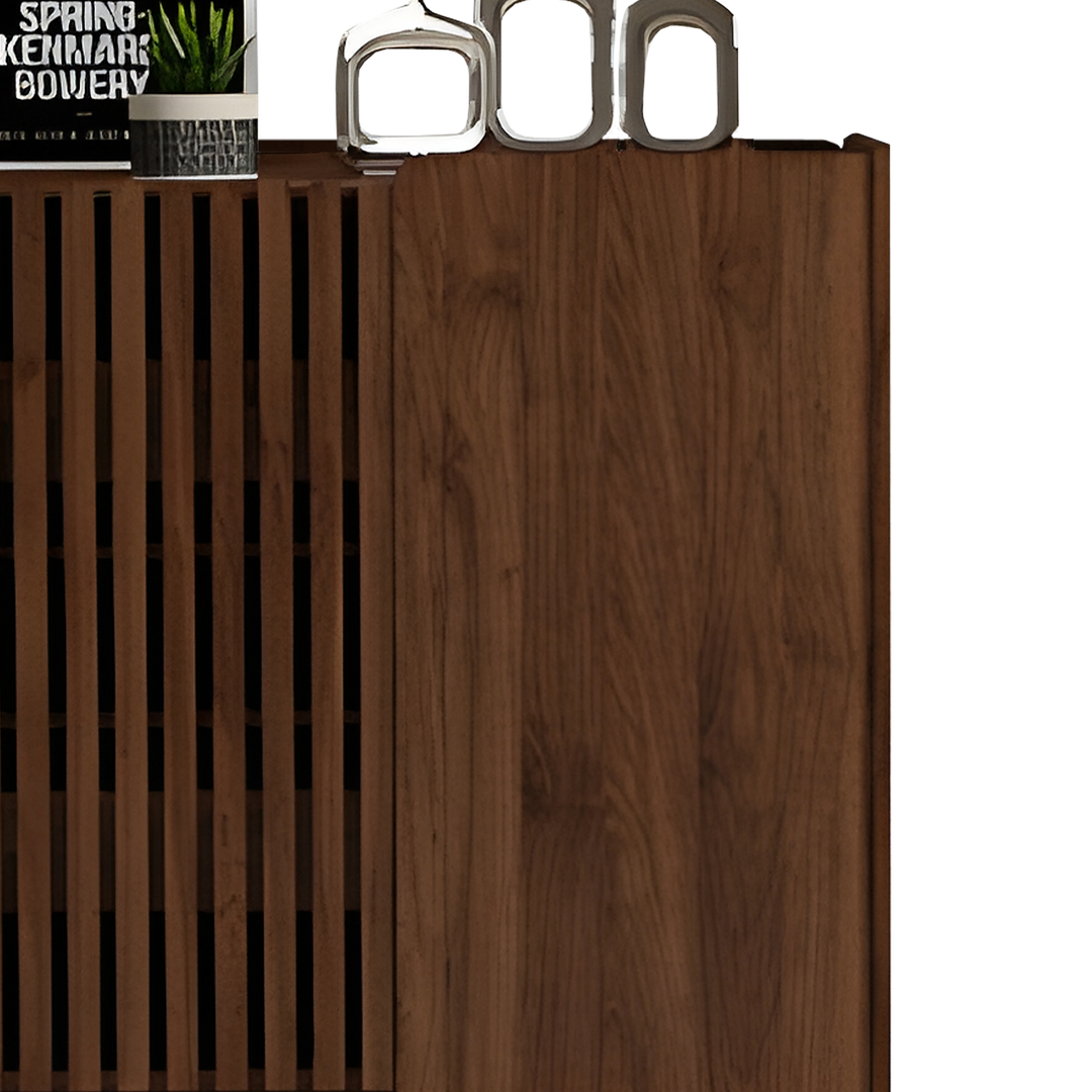 ZEBULON Shoes Cabinet Dark Walnut