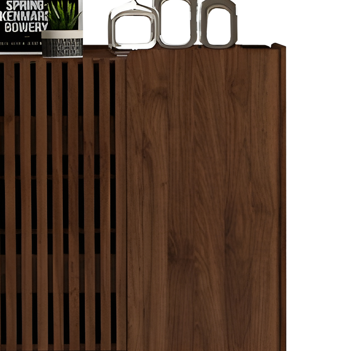 ZEBULON Shoes Cabinet Dark Walnut