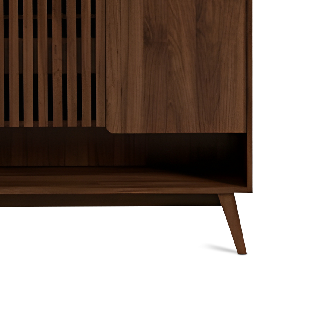 ZEBULON Shoes Cabinet Dark Walnut