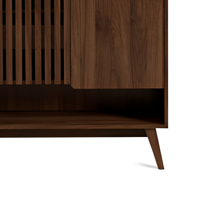 ZEBULON Shoes Cabinet Dark Walnut