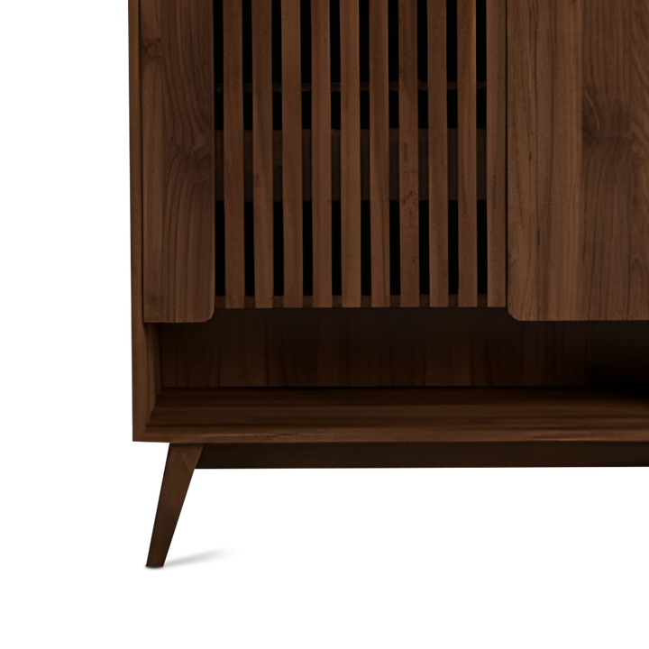 ZEBULON Shoes Cabinet Dark Walnut