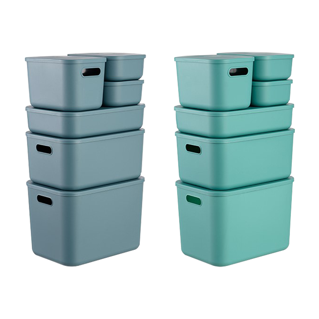 Flat Multipurpose Plastic Storage Box With Lid