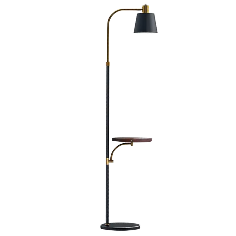 FEISS BLACK AND GOLD Floor Lamp with Side Table