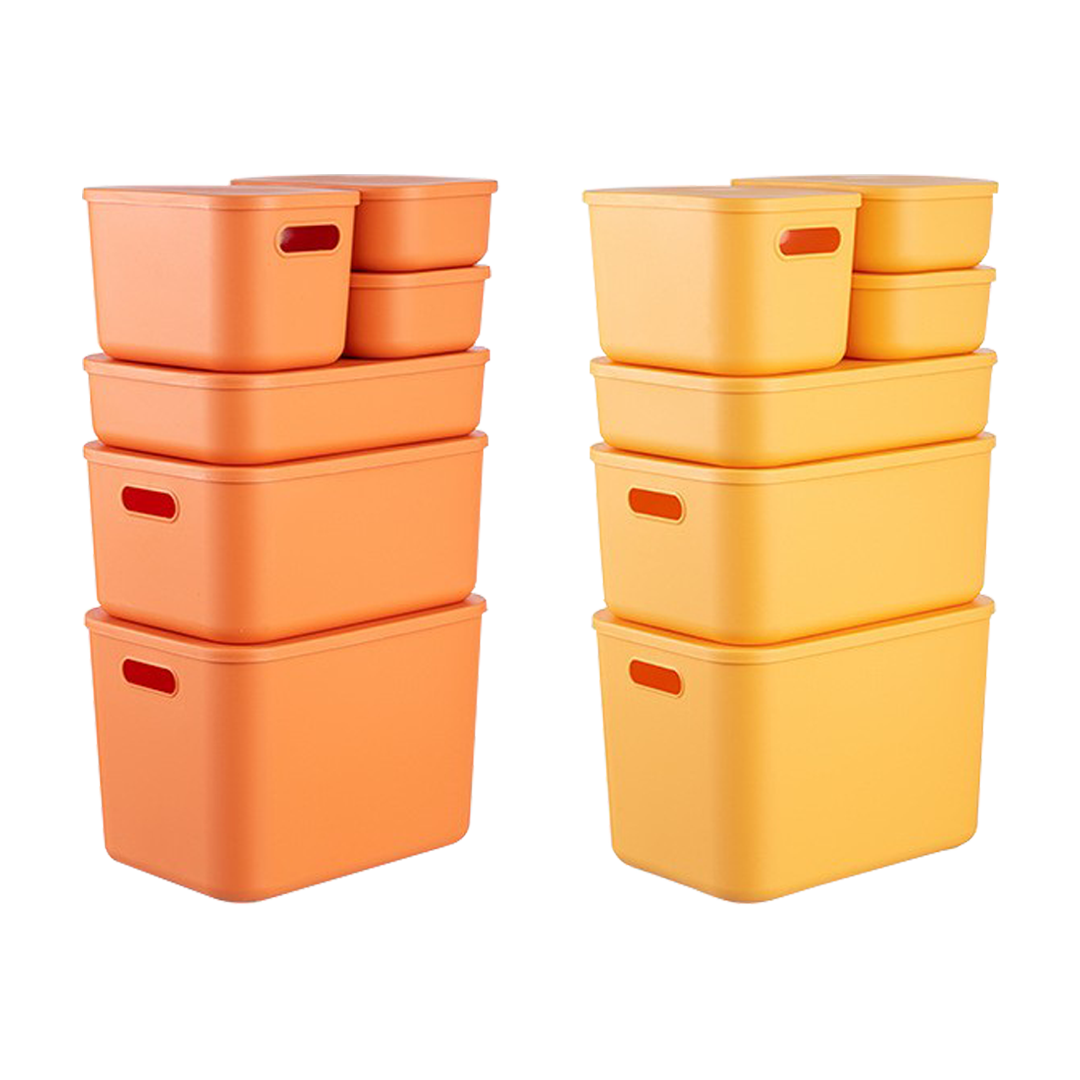 Flat Multipurpose Plastic Storage Box With Lid