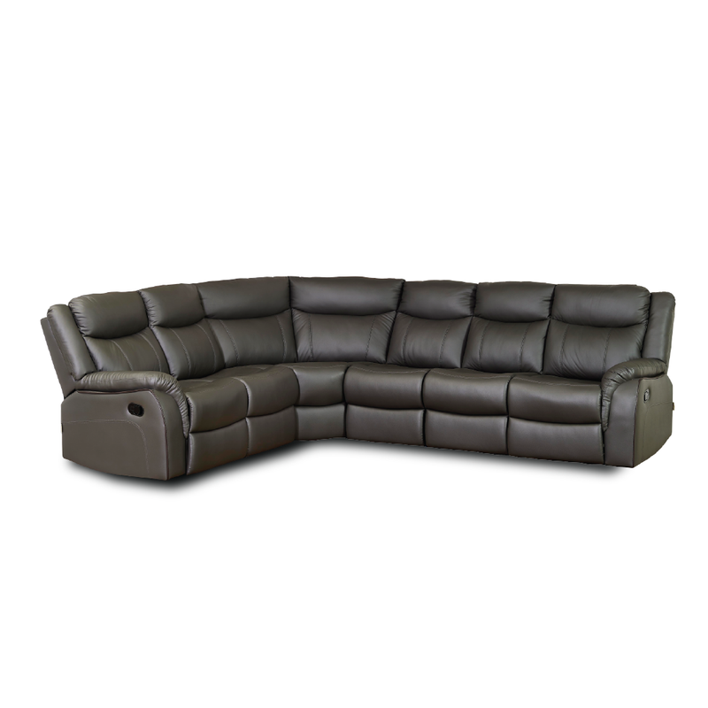 VALDES Genuine Leather Corner Recliner Sofa